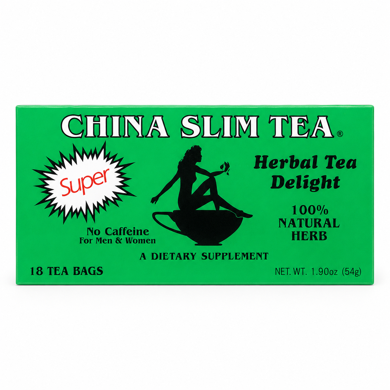 China Slim Tea Extra Strength Herbal Tea – 20 Tea Bags | Caffeine-Free Herbal Blend