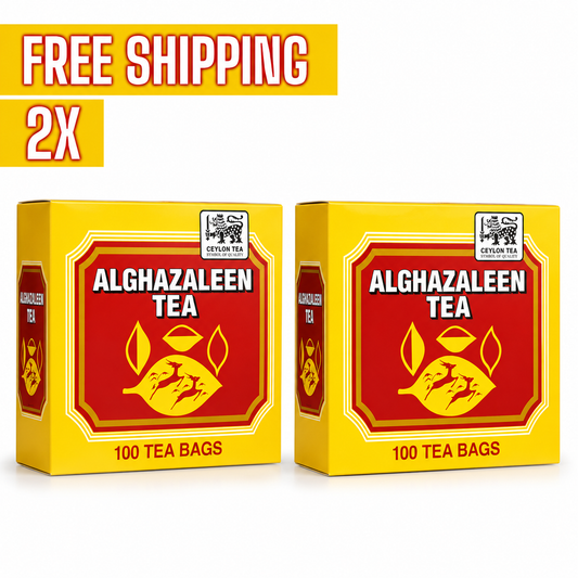 Alghazaleen Pure Ceylon Black Tea Bags 100 Count – Premium Sri Lankan Tea