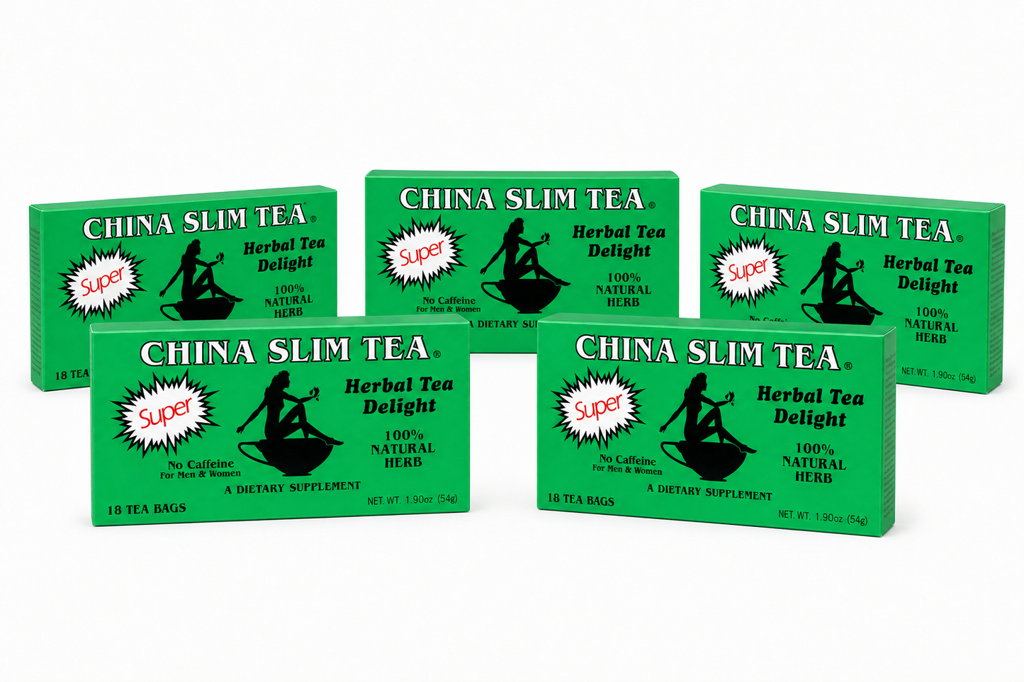 China Slim Tea Extra Strength Herbal Tea – 20 Tea Bags | Caffeine-Free Herbal Blend